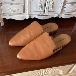 Lucky Brand Brown Brynnuh Leather Mules